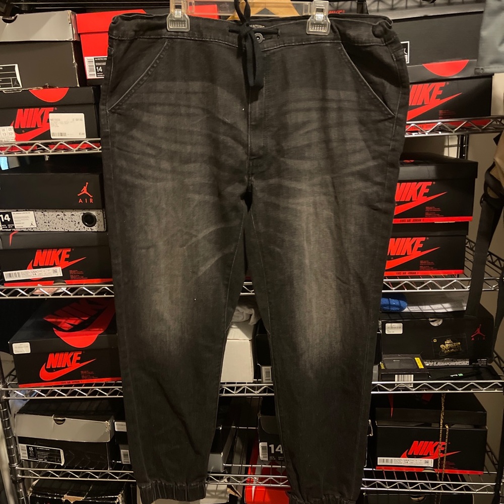 Signature By Levi Strrauss Levi's Men XXL Denim Jogger Pants  Zip Drawstring